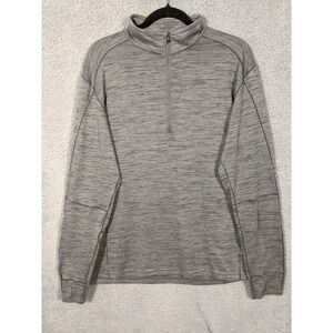Kuhl Alloy 1/4 Zip Pullover Men XL Gray Long Sleeve UPF Lightweight Quick Dry